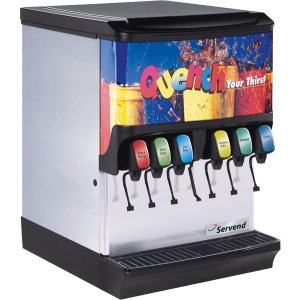 Servend 2705020 SV-150 6 Valve Sanitary Lever Countertop Ice/Beverage Dispenser with 150 lb. Ice Storage