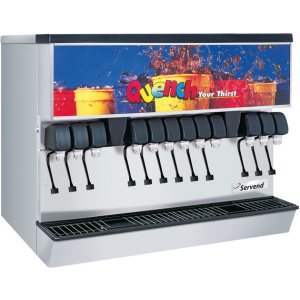 Servend 2706221 MDH-302 12 Valve Sanitary Lever Countertop Ice/Beverage Dispenser with 300 lb. Ice Storage