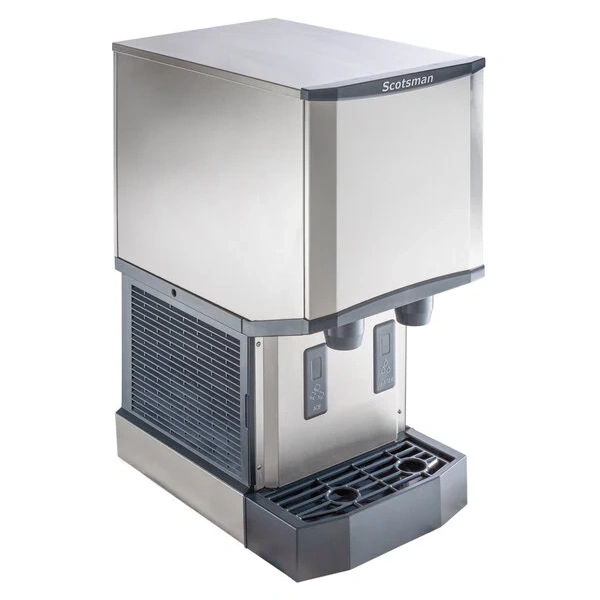 Scotsman hid312a-1 meridian countertop air cooled ice machine and water dispenser - 12 lb. bin storage