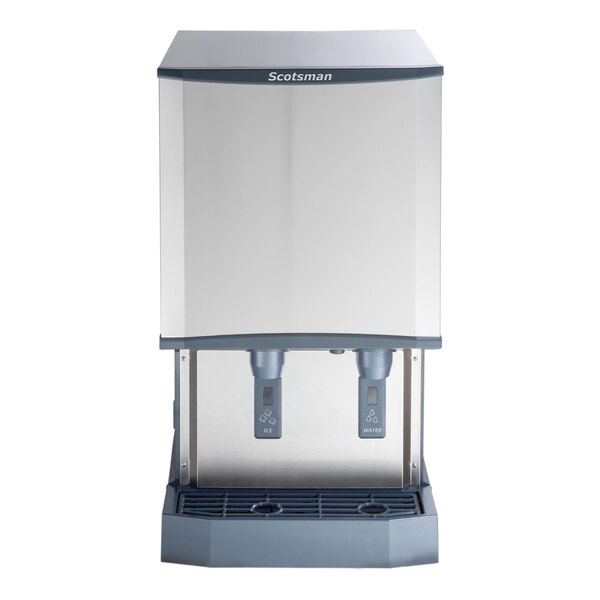 Scotsman hid540a-1 meridian countertop air cooled ice machine and water dispenser - 40 lb. bin storage