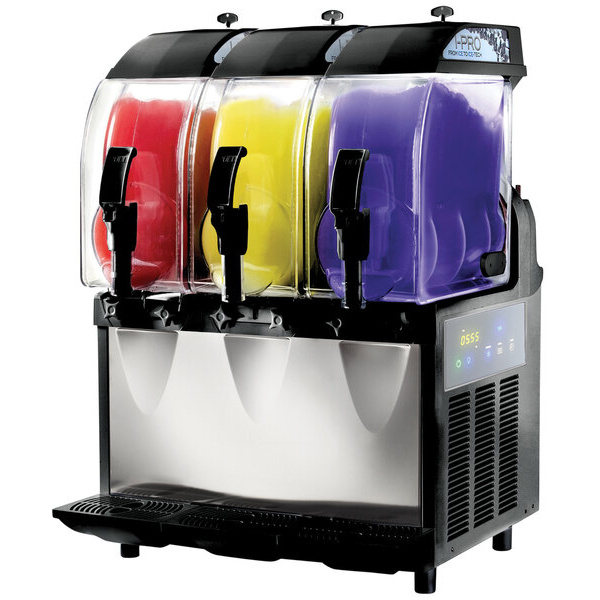 Crathco i-pro 3e (1206-006) triple 2.9 gallon granita / slushy / frozen beverage machine with electronic control - 115v