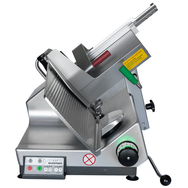 Bizerba GSP HD I 90-GCB 13" Heavy-Duty Illuminated Automatic Gravity Feed Meat and Cheese Slicer - 1/2 hp