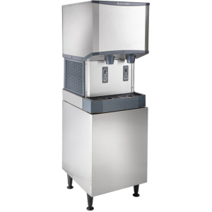 Scotsman HID525A-1 Meridian Countertop Air Cooled Ice Machine and Water Dispenser with Cabinet Stand - 500 lb. Production; 25 lb. Bin Storage