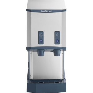 Scotsman HID312AB-1 Meridian Countertop Air Cooled Ice Machine and Water Dispenser with Push Button Dispensing - 12 lb. Bin Storage