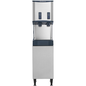 Scotsman HID312AB-1 Meridian 16 1/4" Air Cooled Nugget Ice Machine with 12 lb. Bin, Push Button Ice and Water Dispensing, and Enclosed Stand - 115V, 260 lb.