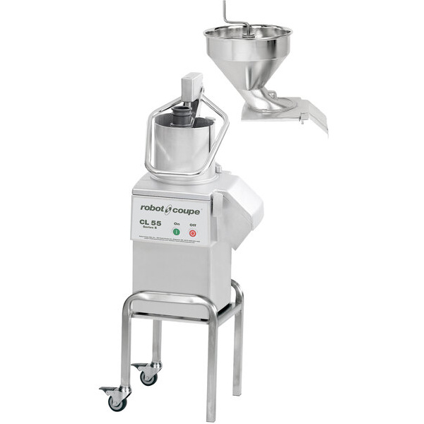 Robot coupe cl55 2 feed-heads continuous feed food processor - 2 1/2 hp