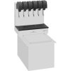 Cornelius 631100043 CB 1522 Stainless Steel Drop-In Soda Dispenser with 5 UFB-1 Sanitary Lever Valves and 60 lb. Ice Bin, 115V