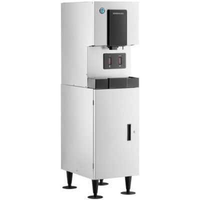 Hoshizaki DCM-271BAH-OS Opti-Serve Air Cooled Countertop Ice Maker and Water Dispenser with SD-271 Stand – 257 lb. Per Day, 10 lb. Storage