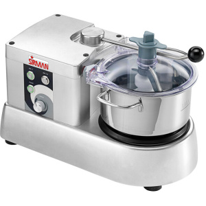 Sirman C-Tronic 40780428S 4 VT Variable-Speed 4 Qt. Stainless Steel Batch Bowl Food Processor - 4/5 hp