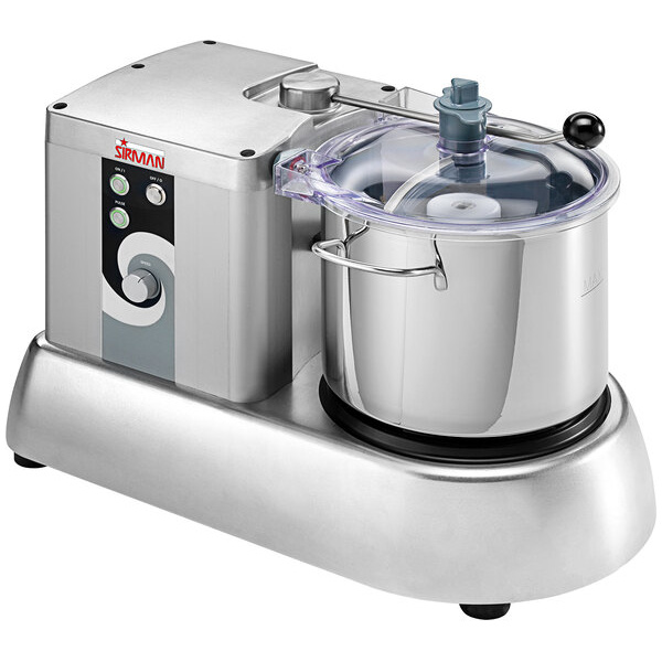Sirman C-Tronic 40780958S C9 PLUS Variable-Speed 9 Qt. Stainless Steel Batch Bowl Food Processor - 1 1/2 hp