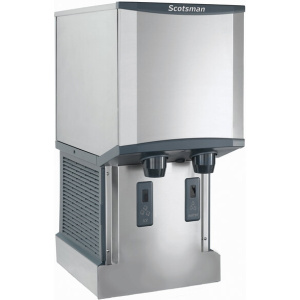 Scotsman HID312AW-1 Meridian Wall Mount Air Cooled Ice Machine and Water Dispenser - 12 lb. Bin Storage