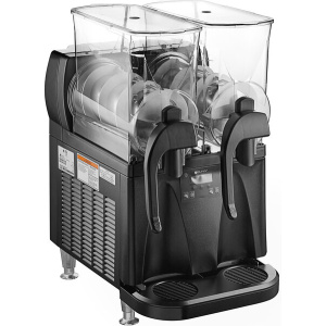 Bunn 58000.0012 Ultra NX Black Double 3 Gallon Slushy Machine with Flat Lids - 120V