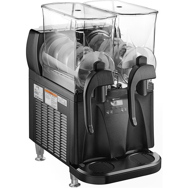 Bunn 58000.0012 ultra nx black double 3 gallon slushy machine with flat lids - 120v