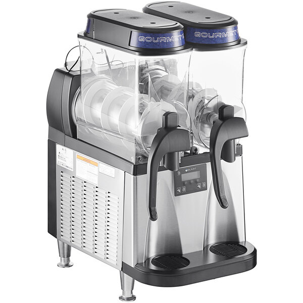 Bunn 58000.0015 ultra nx black and stainless steel double 3 gallon slushy machine - 120v