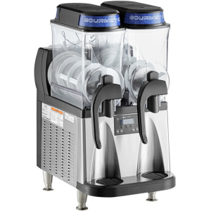 Bunn 58000.0017 Ultra NX Black and Stainless Steel Double 3 Gallon Liquid Autofill Slushy Machine - 120V