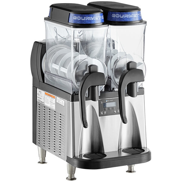 Bunn 58000.0017 ultra nx black and stainless steel double 3 gallon liquid autofill slushy machine - 120v