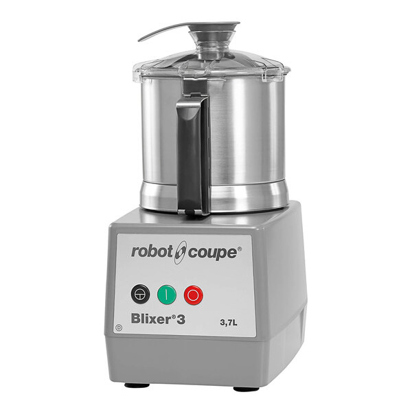 Robot coupe blixer3 high-speed 4 qt. / 3.7 liter stainless steel batch bowl food processor - 1 1/2 hp