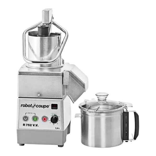 Robot coupe r752vv variable speed combination food processor with 8 qt. / 7.5 liter cutter bowl and vegetable prep - 120v, 1 phase, 2 hp