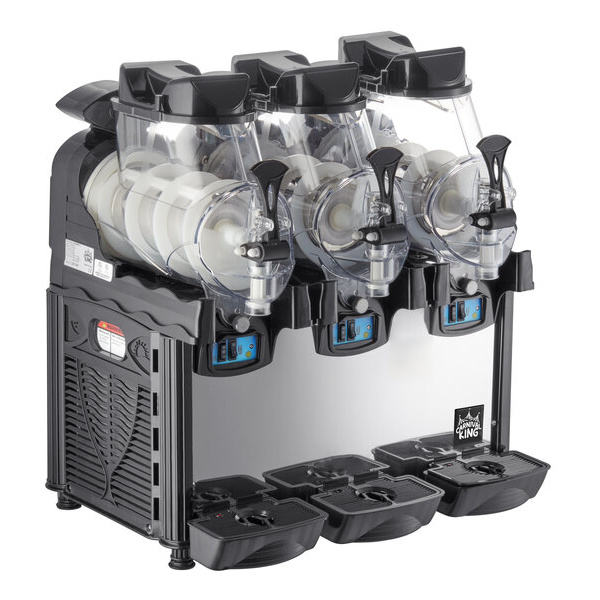 Carnival king triple 1.6 gallon pourover granita / slushy / frozen beverage machine - 120v