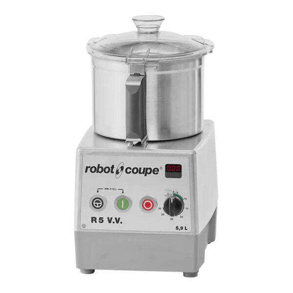 Robot coupe r5vv 6 qt. / 5.9 liter variable speed tabletop cutter mixer food processor - 120v, 1 phase, 2 hp