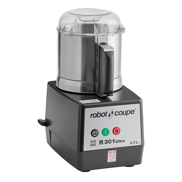 Robot coupe r301ub 4 qt. / 3.7 liter stainless steel batch bowl food processor - 1 1/2 hp