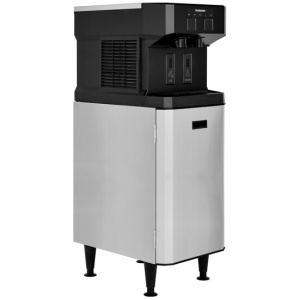 Scotsman HID207AX-1 Meridian Air Cooled Compact Nugget Ice Machine with 7 lb. Bin, Touch-Free Ice and Water Dispensing, and Cabinet Stand- 115V, 196 lb.