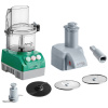 AvaMix Cadet CACFB25CL2D Combination Food Processor with 2.5 Qt Clear Plastic Bowl, Chute Lid, Continuous Feed, and 2 Discs - 3/4 hp