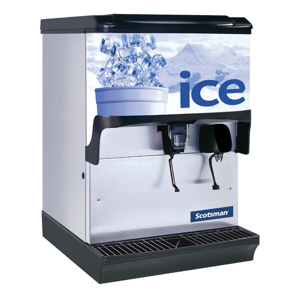 Scotsman iod series iod150wf-1 22" countertop ice dispenser with water dispenser - 150 lb. capacity