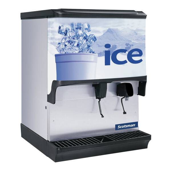 Scotsman iod series iod250wf-1 30" countertop ice dispenser with water dispenser - 250 lb. capacity