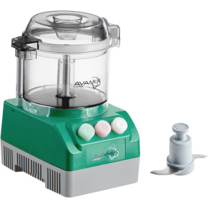 AvaMix Cadet CABFP25FL 2.5 Qt. Clear Batch Bowl Food Processor with Flat Lid - 3/4 hp