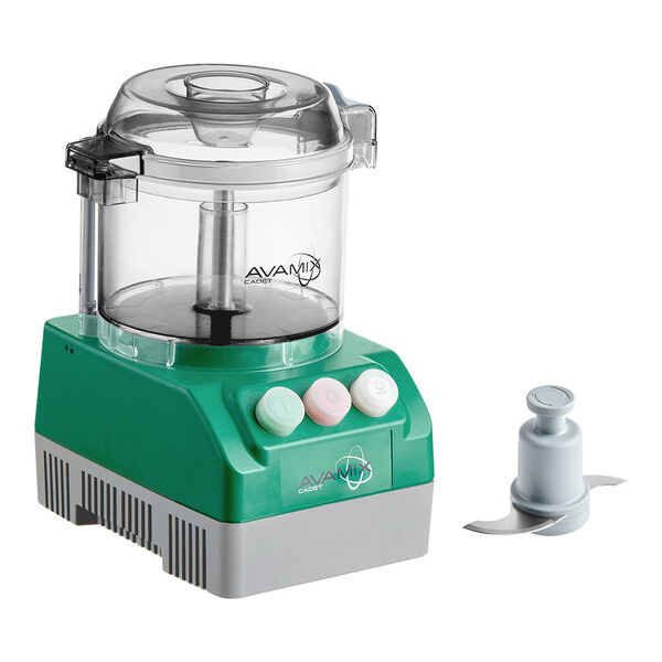 Avamix cadet cabfp25fl 2.5 qt. clear batch bowl food processor with flat lid - 3/4 hp