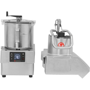 Sammic CK-48V Variable-Speed Combination Food Processor with 8.5 Qt. Stainless Steel Bowl, Full Moon Pusher Continuous Feed - 3 hp