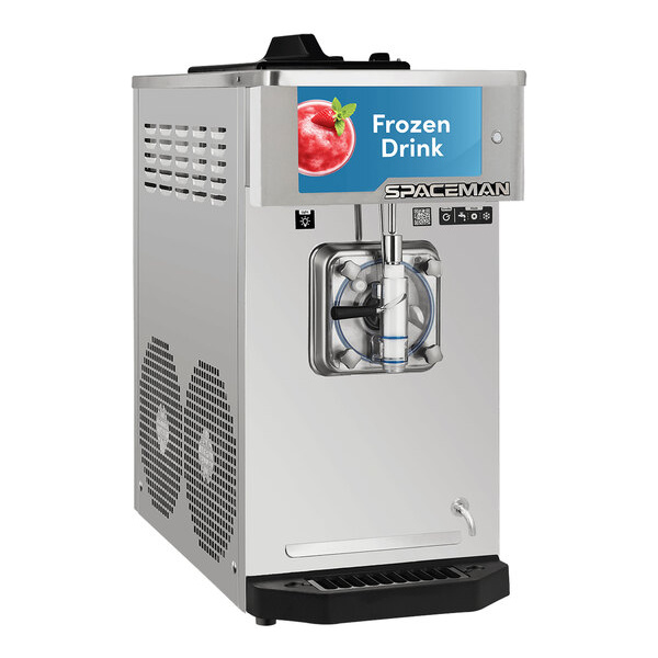 Spaceman 6650-c single bowl countertop slushy / granita stainless steel frozen drink machine - 120v