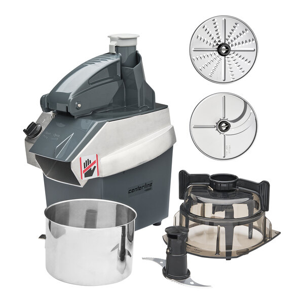 Centerline by hobart cch32-1a 2-speed food processor with 3.2 qt. stainless steel bowl and 2 discs - 1 1/3 hp