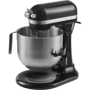 KitchenAid KSM8990OB Black 8 Qt. Bowl Lift Countertop Mixer with Standard Accessories - 120V, 1 3/10 hp