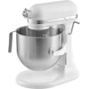 KitchenAid KSM8990WH White 8 Qt. Bowl Lift Countertop Mixer with Standard Accessories - 120V, 1 3/10 hp