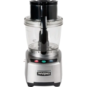 Waring WFP16S 4 Qt. Clear Batch Bowl Food Processor with Vegetable Prep Lid Chute and 3 Discs - 2 hp