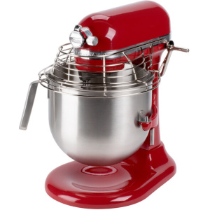 KitchenAid KSMC895ER Red 8 Qt. Bowl Lift Countertop Mixer with Guard & Standard Accessories - 120V, 1 3/10 hp