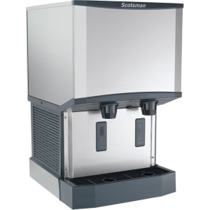 Scotsman HID525W-1 Meridian Countertop Water Cooled Ice Machine and Water Dispenser - 25 lb. Bin Storage