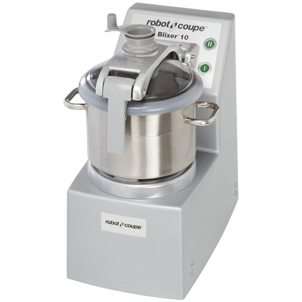 Robot coupe blixer10 2-speed 12 qt. / 11.5 liter stainless steel batch bowl food processor - 240v, 3 phase, 4 1/2 hp
