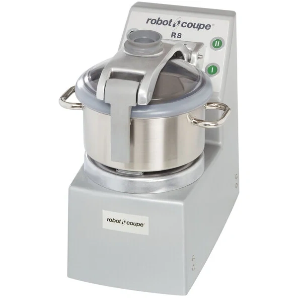 Robot coupe r8 2-speed 8.5 qt. / 8 liter stainless steel batch bowl food processor - 240v, 3 phase, 3 hp