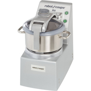 Robot Coupe R8U 2-Speed 8.5 Qt. / 8 Liter Stainless Steel Batch Bowl Food Processor with 3.5 Qt. Mini Bowl - 240V, 3 Phase, 3 hp