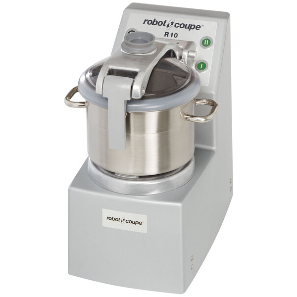 Robot coupe r10u 2 speed 12 qt. / 11.5 liter stainless steel batch bowl food processor with 4 qt. mini bowl - 240v, 3 phase, 4 1/2 hp