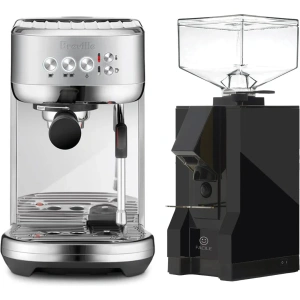 Breville The Bambino Plus Espresso Machine BES500BSS and Eureka Facile Grinder