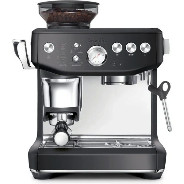 Breville the barista express impress semi-automatic espresso machine bes876btr (black truffle)