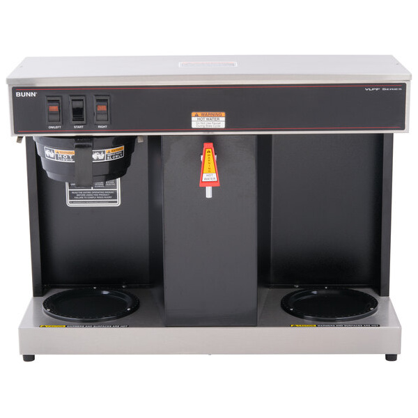 Bunn 07400.0005 vlpf automatic coffee brewer with two lower warmers