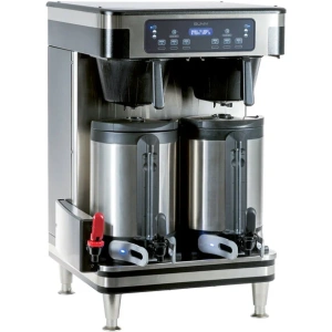Bunn 51200.0101 ICB Infusion Series Black and Stainless Steel Twin Automatic Coffee Brewer - 120/240V, 6000W