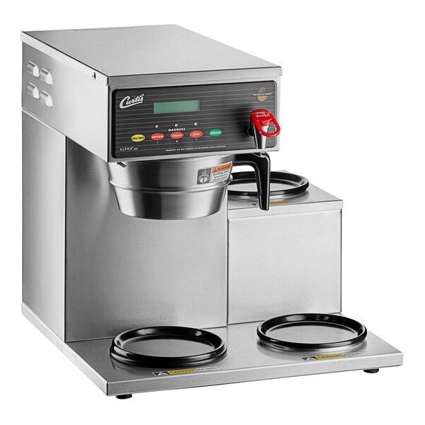Curtis alp3gtr12a000 12 cup coffee brewer with 3 lower warmers on right