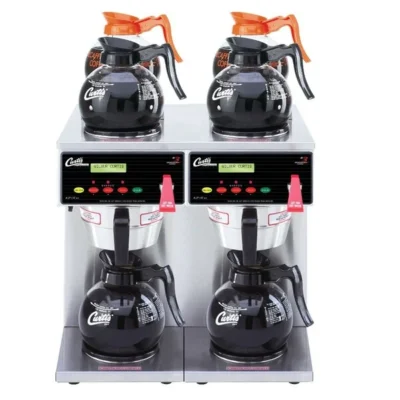 Curtis ALP6GTN63A000 12 Cup Twin Coffee Brewer with 4 Upper and 2 Lower Warmers – 120/220V