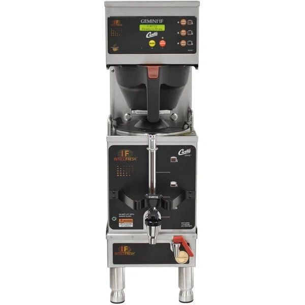 Curtis g4gemsif63b1000 gemini stainless steel satellite coffee brewer with intellifresh